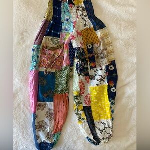 Boho patchwork cotton pants